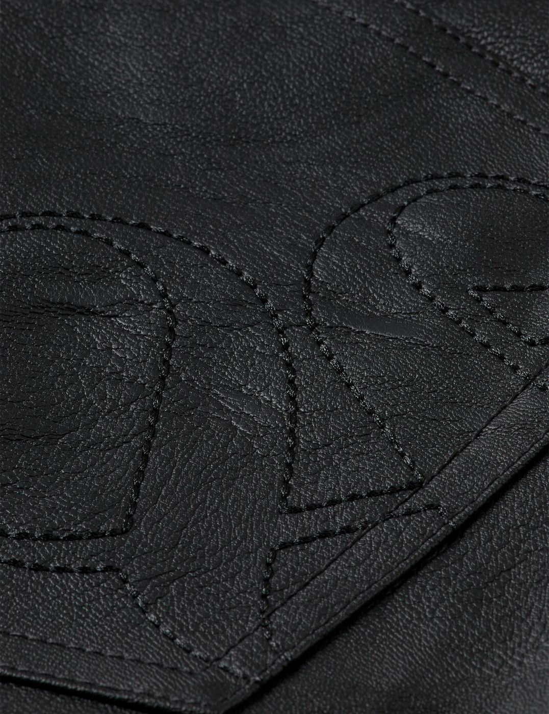 High Rise Faux Leather Short - Meteorite