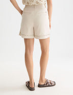 Short Embellished High Rise - Fog