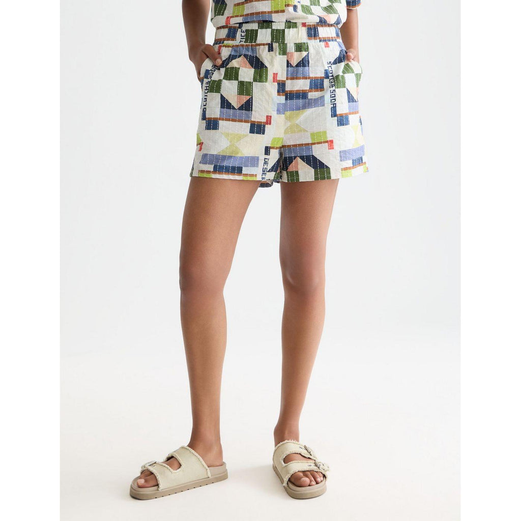 Short Printed And Stich-Embroidered - Patchwork Infinity