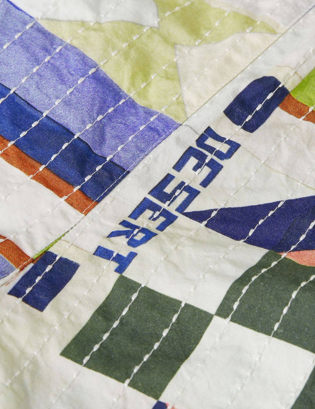 Short Printed And Stich-Embroidered - Patchwork Infinity