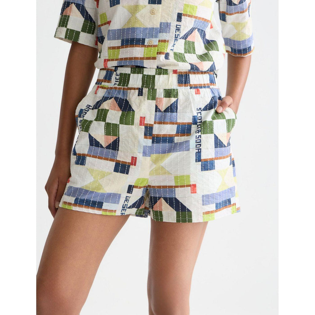 Short Printed And Stich-Embroidered - Patchwork Infinity