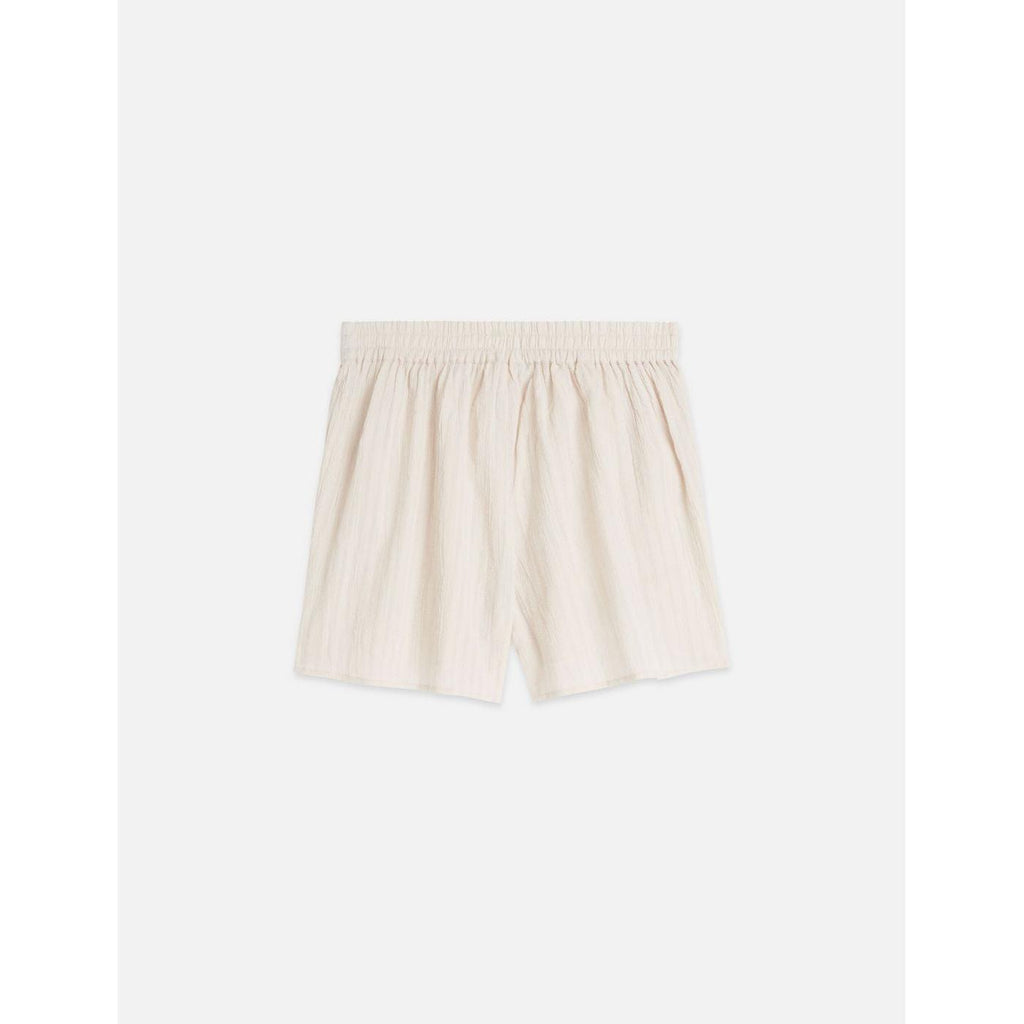 Short Embroidered Cotton Crepe - Fog