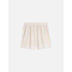 Short Embroidered Cotton Crepe - Fog