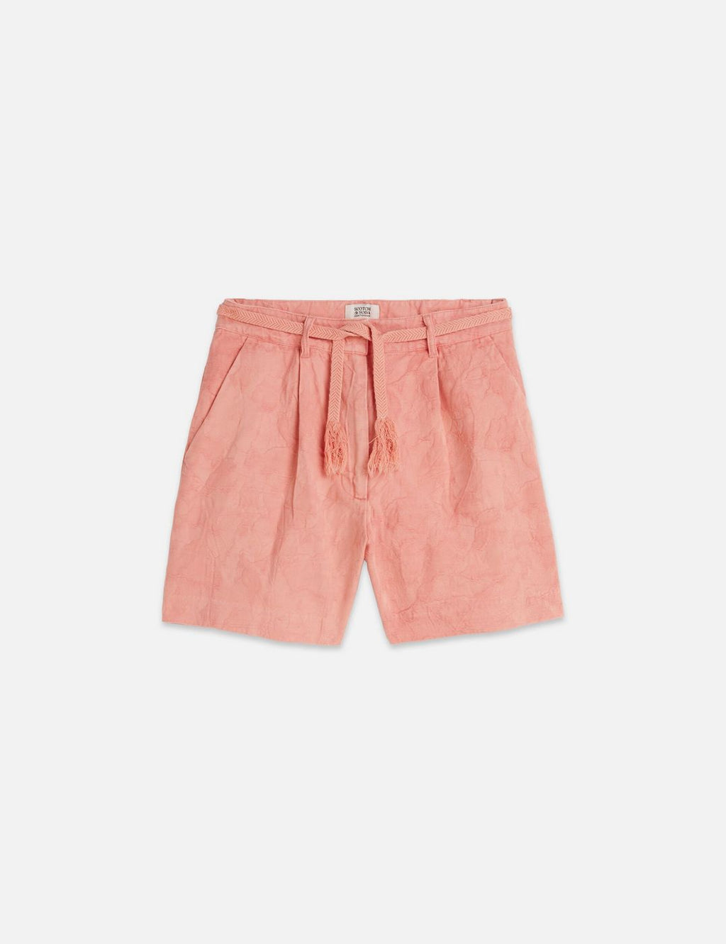 Jacquard Structured High Rise Shorts - Canyon Clay