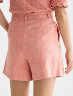 Jacquard Structured High Rise Shorts - Canyon Clay