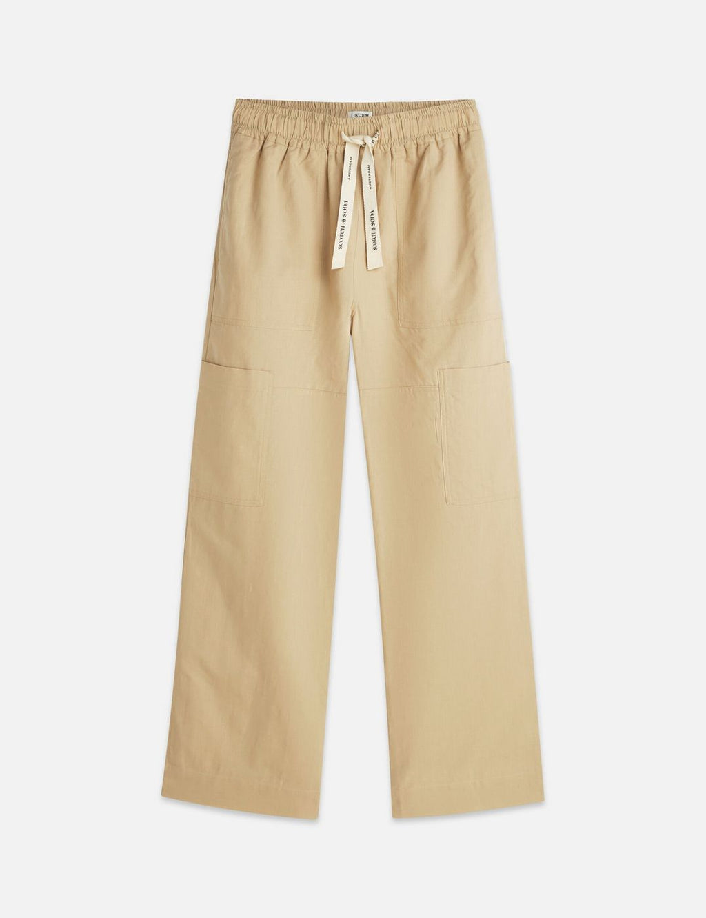 Noa - Linen High-Rise Wide-Leg Relaxed Pull On Pants - Travertine