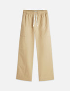 Noa - Linen High-Rise Wide-Leg Relaxed Pull On Pants - Travertine