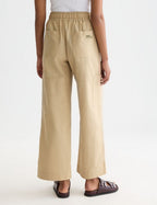 Noa - Linen High-Rise Wide-Leg Relaxed Pull On Pants - Travertine