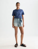 Short The Ray Denim With Tie Detail - Stoplight