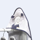 Sortie De Bain 75X75Cm Et Son Gant En Coton Blanc