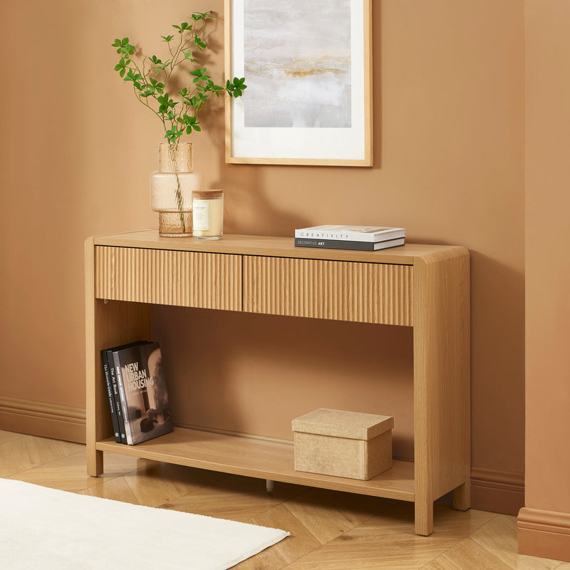 Console - Utica - Oak Effect