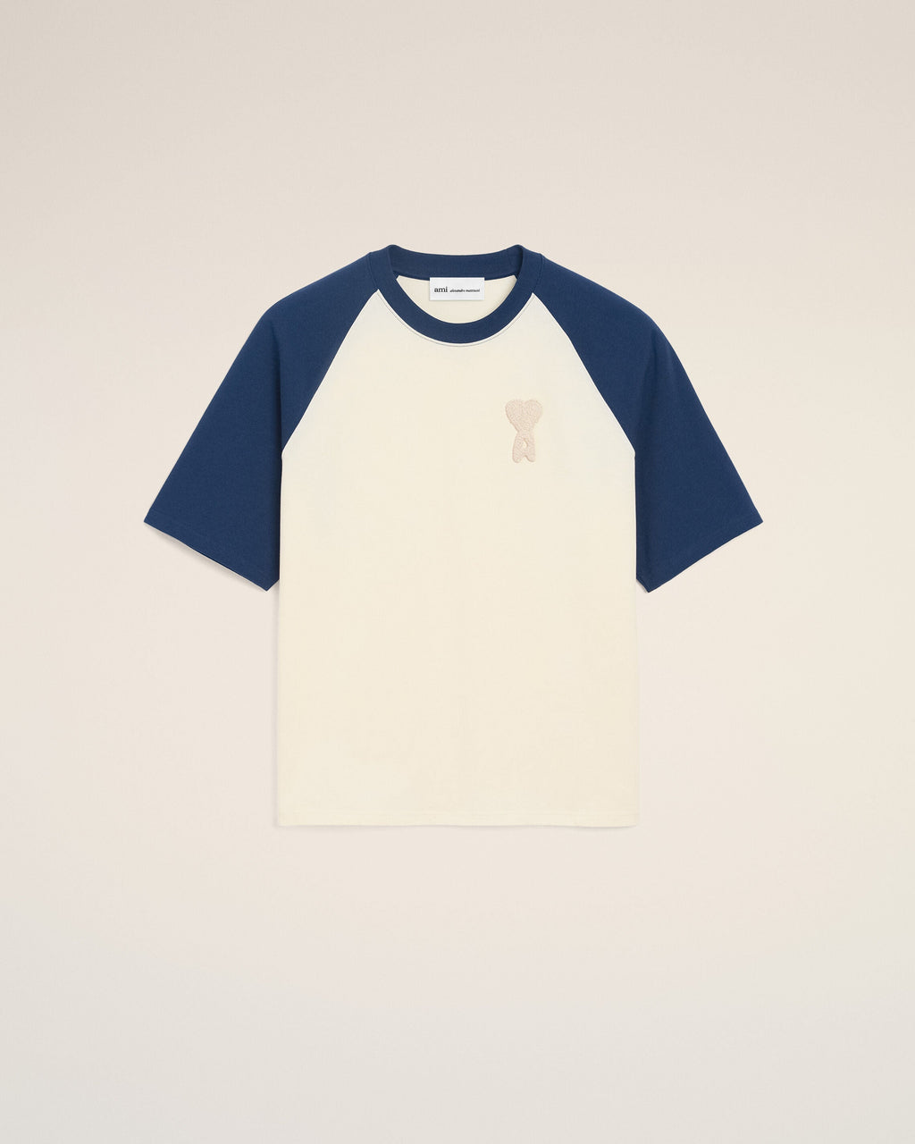 T-Shirt Ami de Cœur Crochet – Ami Paris – Blanc & Bleu