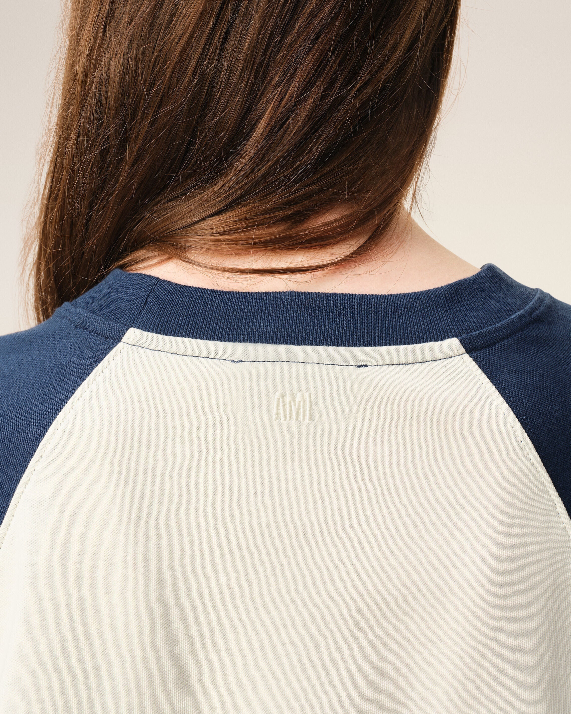 T-Shirt Ami de Cœur Crochet – Ami Paris – Blanc & Bleu