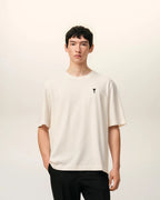 Ami Paris - T-Shirt Blanc Imprimé Place Des Victoires