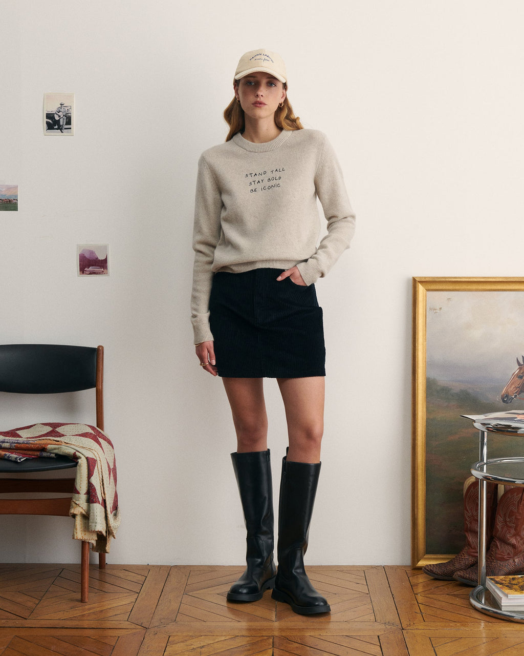 "Stand Tall Be Iconic" Choiseul Lambswool Sweater