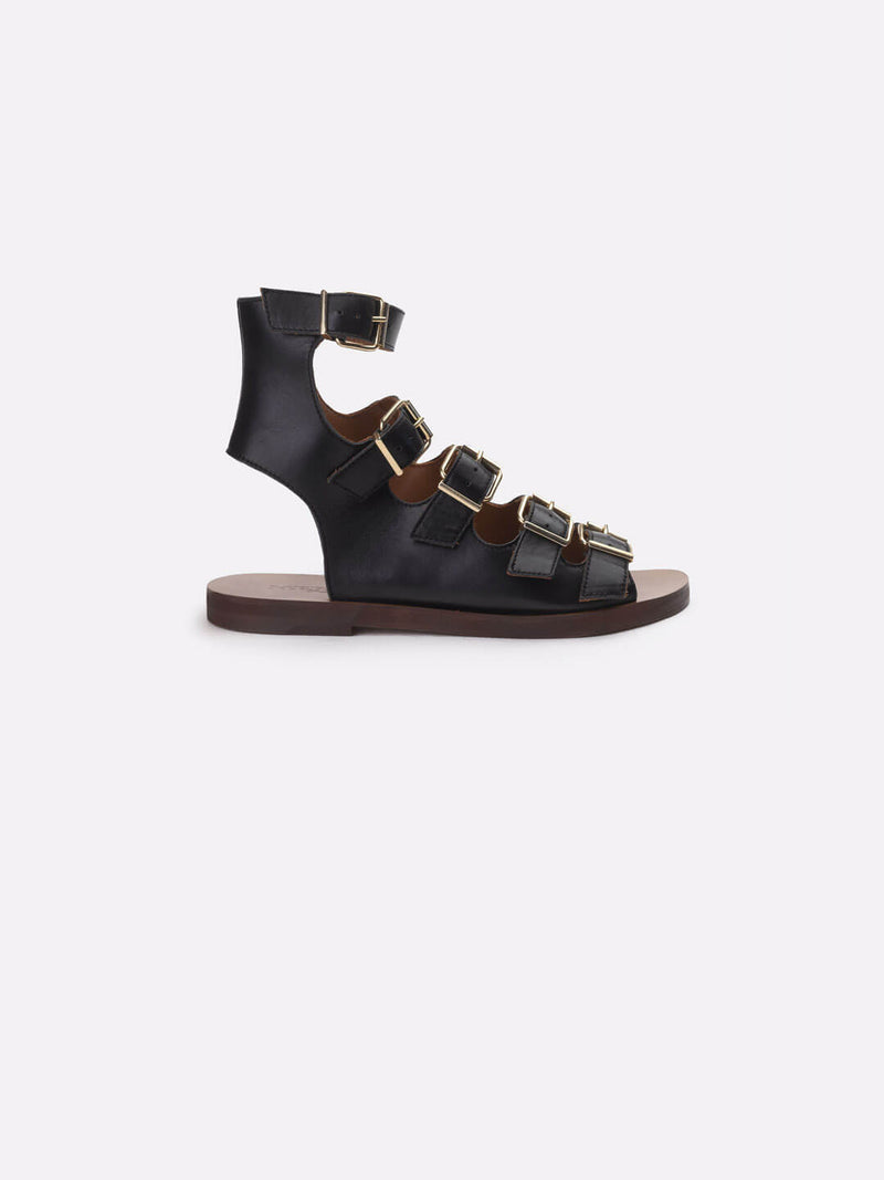 Ulysse Black Sandals