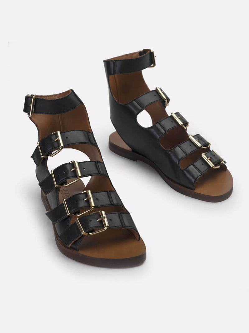 Ulysse Black Sandals