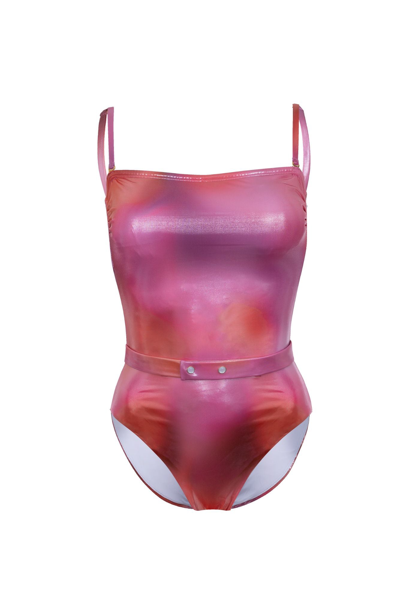 Red/Pink Gradient One-Piece Swimsuit Love At The Beach