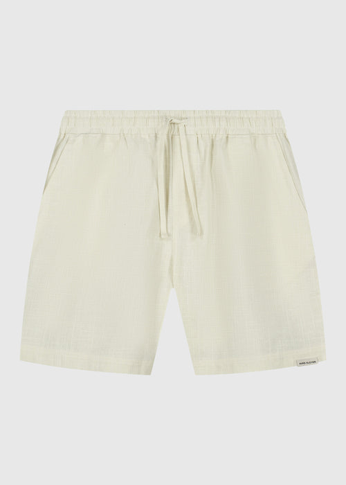 Shorts flameados lisos - Blanco roto