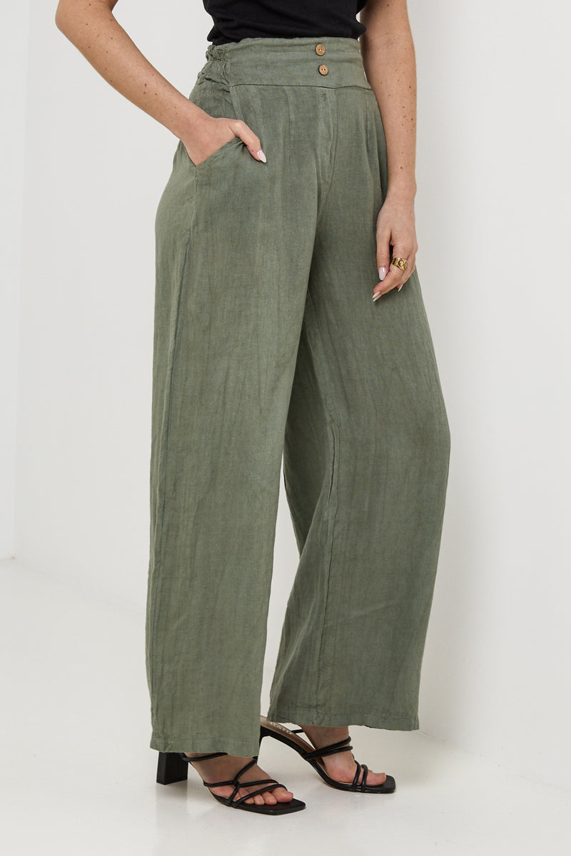 Pantalones - Caqui - Mujer