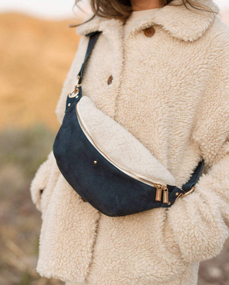 Sac Banane Nicole Sherpa - Marine