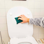 Eponge lavable verte nettoyant les toilettes