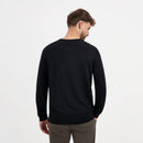 Pull V Neck 100% Merino - Basalt Black