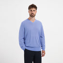 Pull V Neck 100% Merino - Amalfi Blue