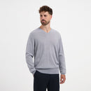 Pull V Neck 100% Merino - Moonstone Grey