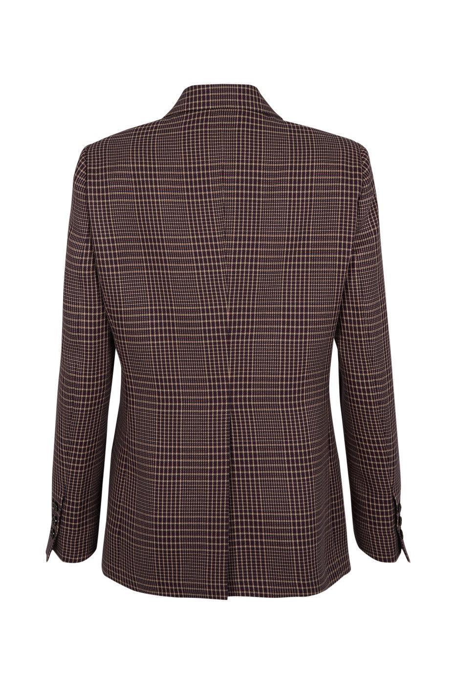 Veste - Carreaux Navy Et Brown - Femme