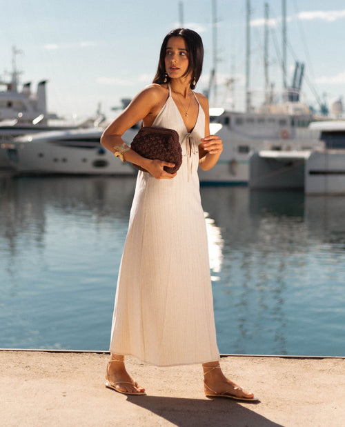 Golden Brunch Dress - Beige