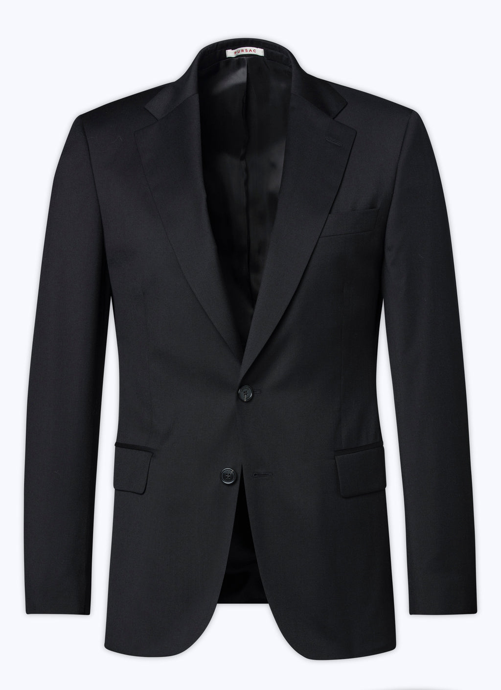 Plain Twill Suit Jacket - Black