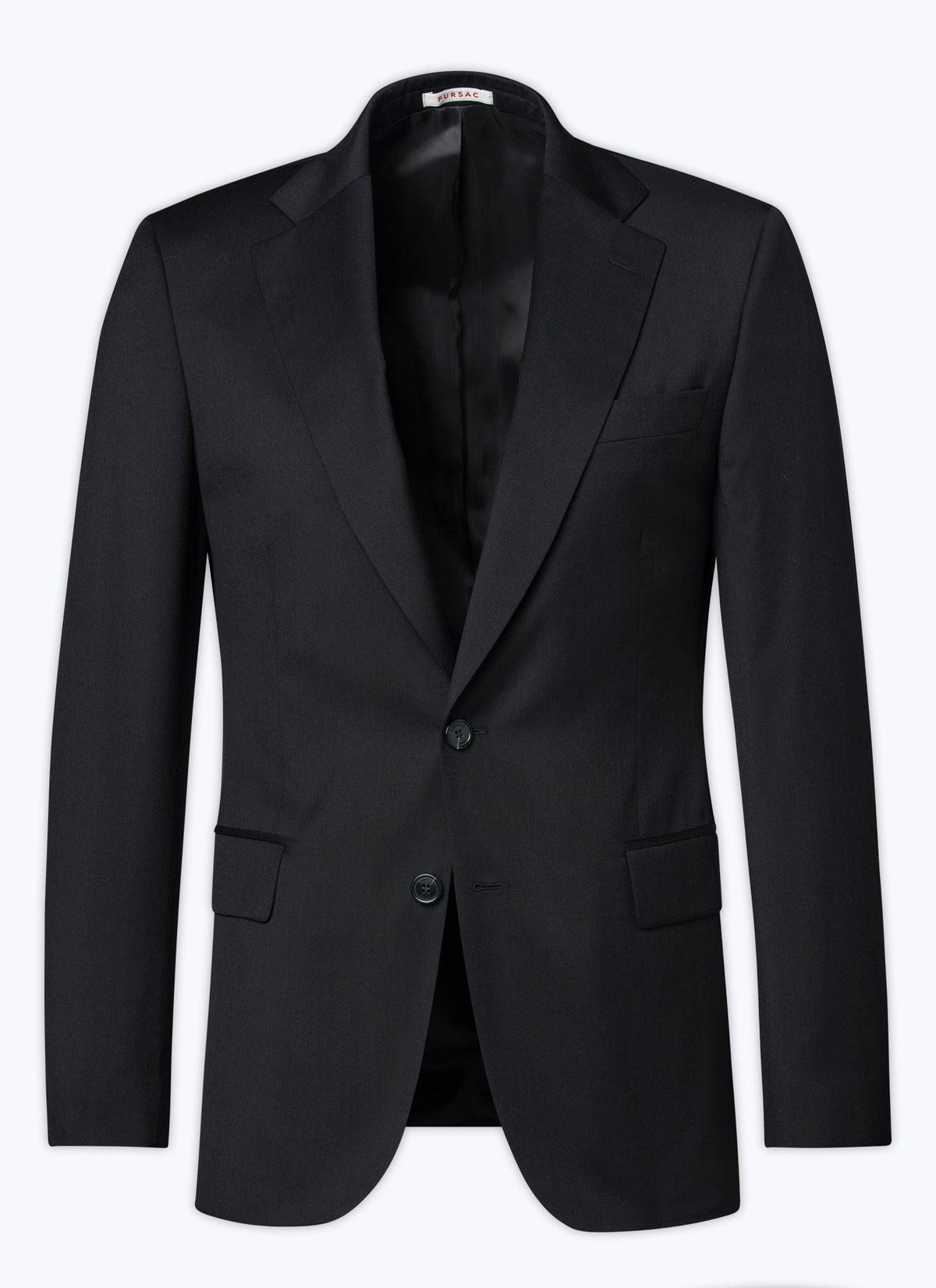 Plain Twill Suit Jacket - Black