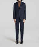 Fursac - Veste Costume Serge Unie S'140 Naturel Stretch - Marine