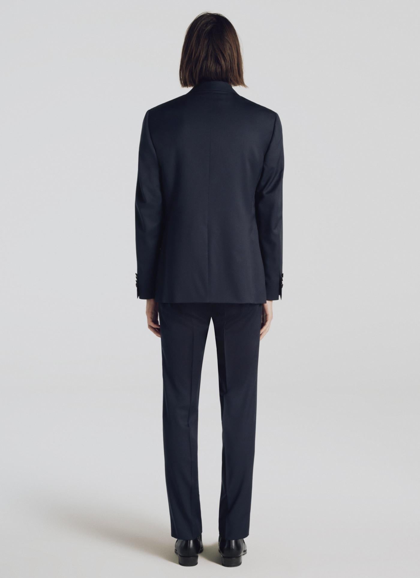 Fursac - Chaqueta Traje Serge Lisa S'140 Natural Stretch - Azul Marino