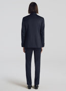 Fursac - Veste Costume Serge Unie S'140 Naturel Stretch - Marine