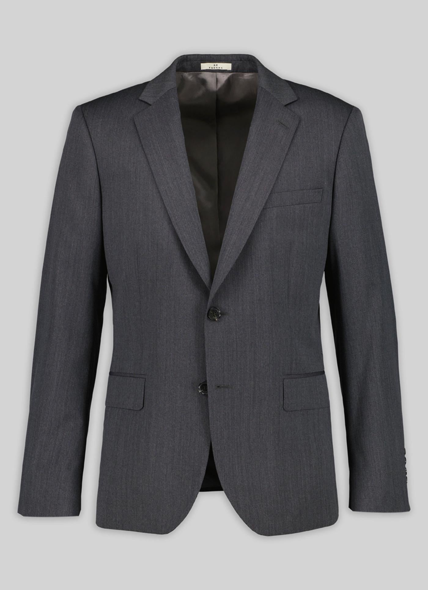 Fursac - Chaqueta Regular Fit De Sarga De Lana - Acero