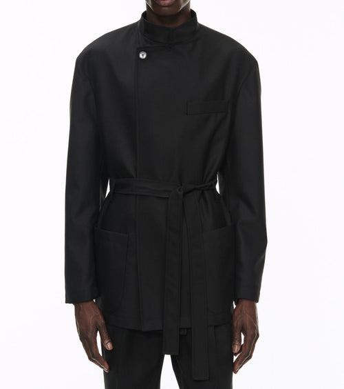 Derrusie Belted Black Tailoring Jacket - Black