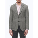 Veste Droite En Laine Vierge - Pied De Poule Noir Et Blanc