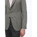 Veste Droite En Laine Vierge - Pied De Poule Noir Et Blanc