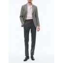 Veste Droite En Laine Vierge - Pied De Poule Noir Et Blanc