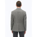 Veste Droite En Laine Vierge - Pied De Poule Noir Et Blanc