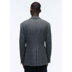 Fursac - Chaqueta de lana cardada - Acero - Hombre