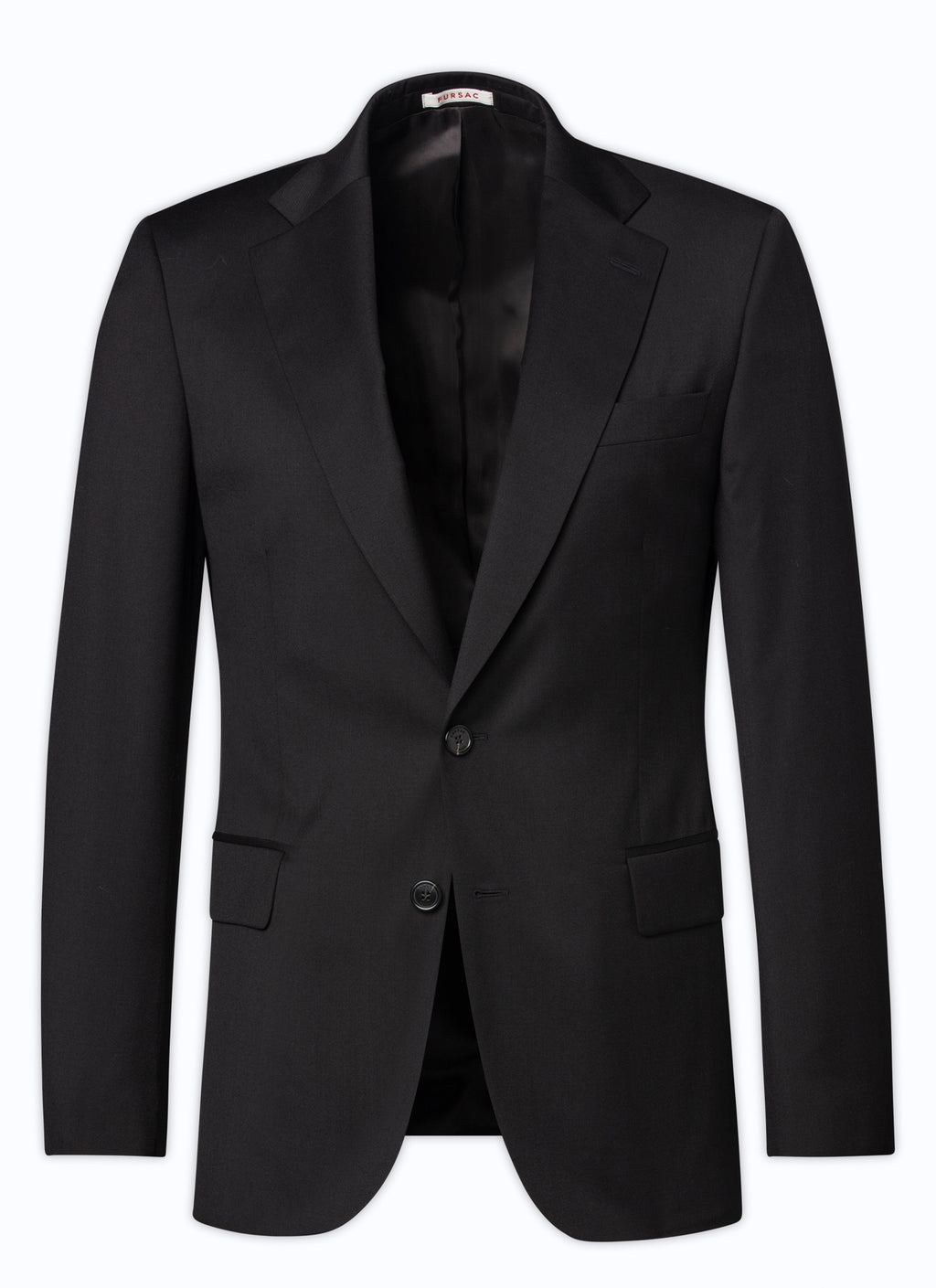 Chaqueta De Traje En Sarga Lisa - Negro