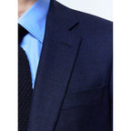 Veste En Natté De Laine - Bleu Marine