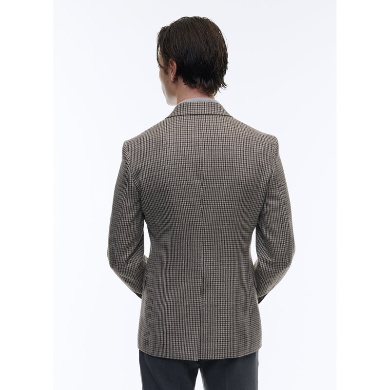 Fursac - Brown Wool Check Jacket