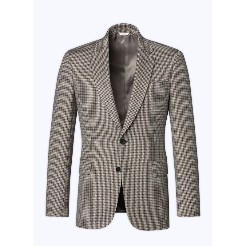 Fursac - Brown Wool Check Jacket