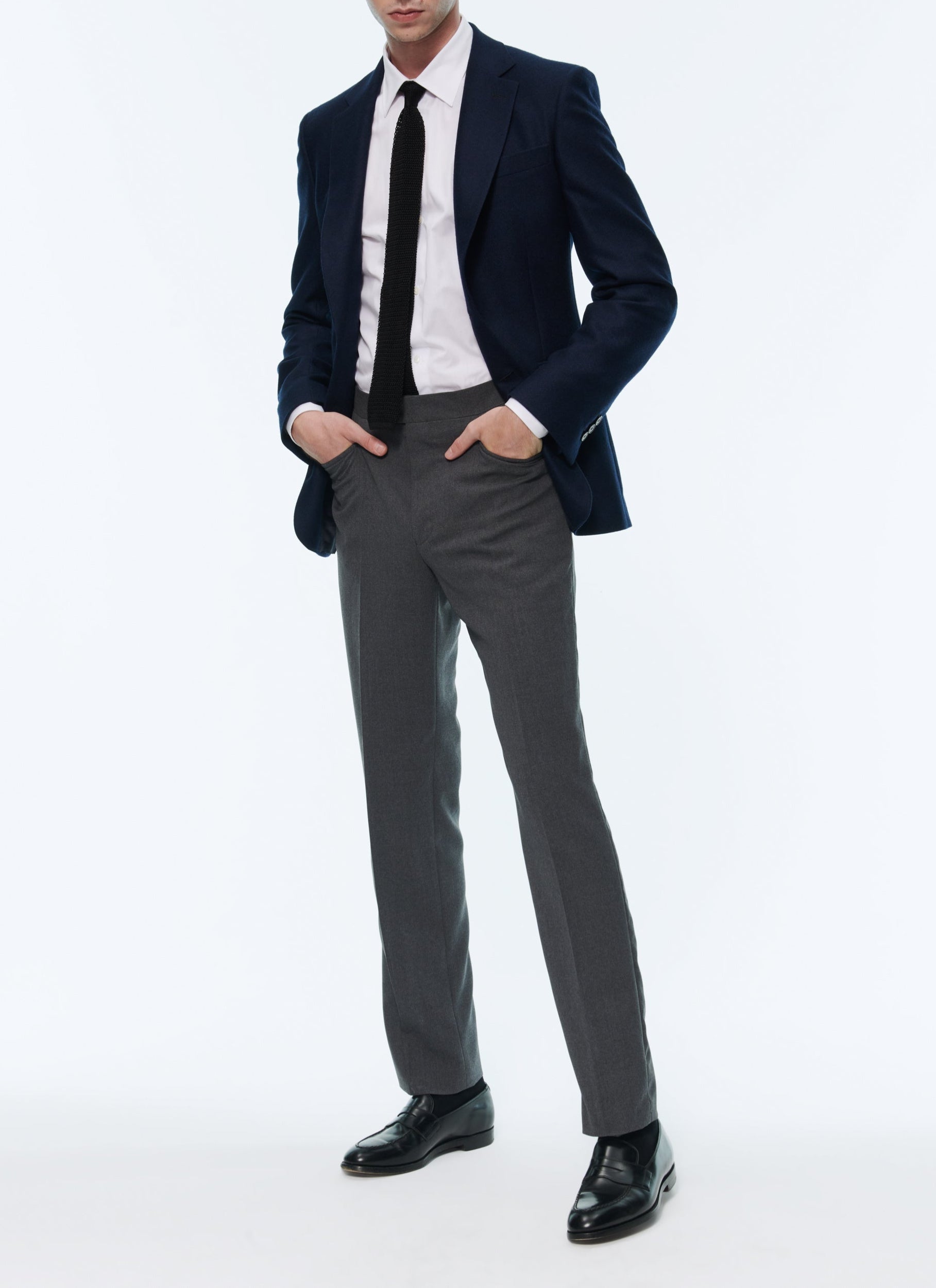 Fursac - Veste En Natté De Cachemire - Carbone - Homme