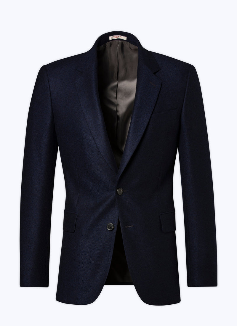 Fursac - Chaqueta de cachemir tejido de cesta - Carbono - Hombre
