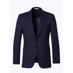 Chaqueta de traje en lona de lana azul marino - Carbono - Hombre
